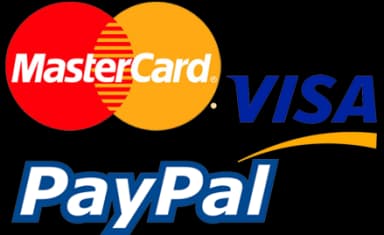 Visa Mastercard PayPal accepted