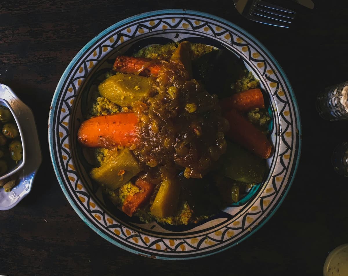 Traditional Moroccan dishes tagine