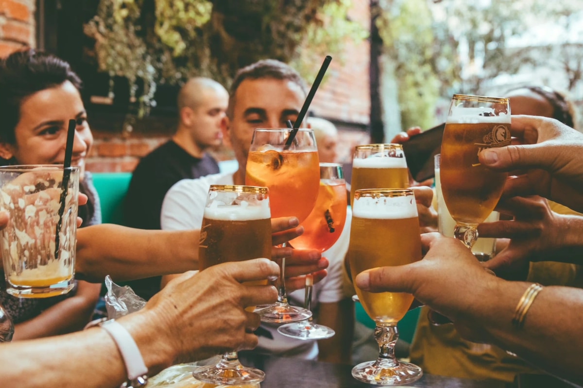 Alcohol in Morocco with Moroccan beer and wine at a licensed restaurant