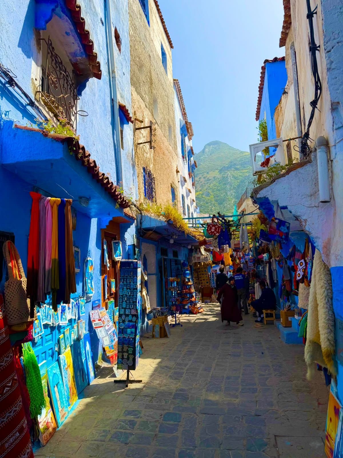 Blue streets and traditional houses in Chefchaouen Morocco blue city